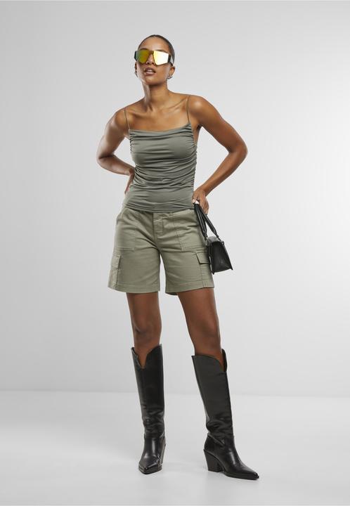 Produktbild Urban Classics Ladies Waterfall Jersey Top olive M (M)