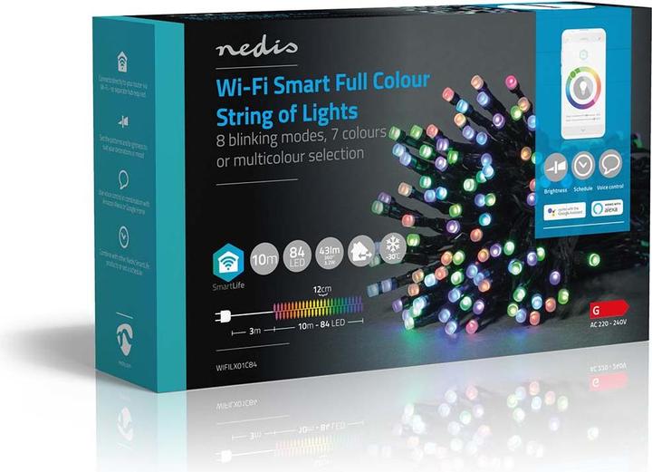 Actual product image Nedis SmartLife Decorative LED | Wi-Fi | RGB | 84 LED's | 10 m | Android™ / IOS (10 m)