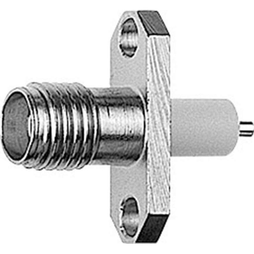 Telegärtner SMA-Einbaubuchse mit Flansch Z28, Gold (Standard), Elektronikkabel + Stecker, Gold