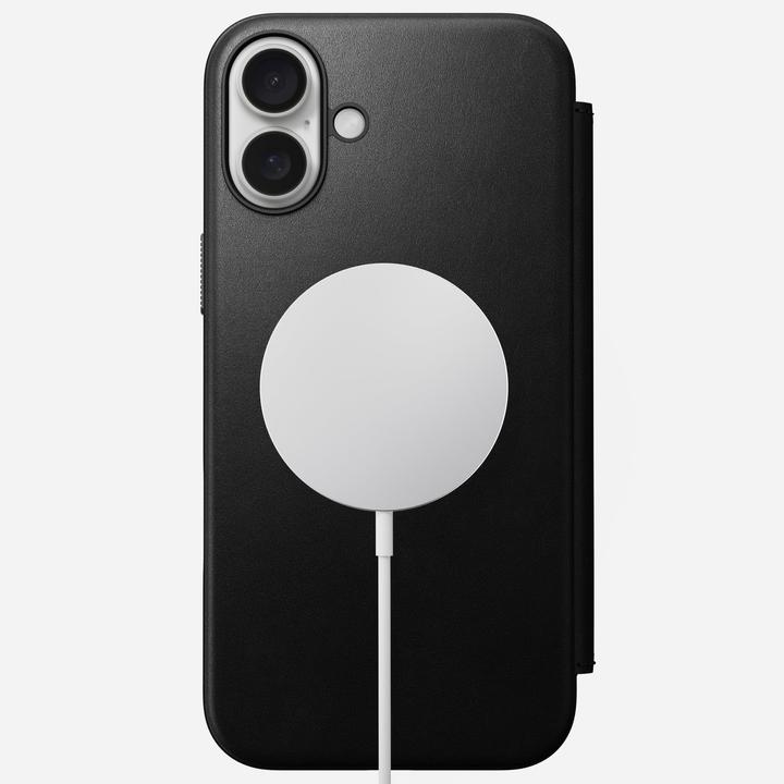 Immagine prodotto Nomad Folio moderno in pelle - Nero - iPhone 16 Plus (Apple iPhone 16 Plus)