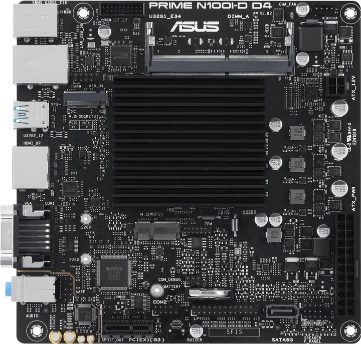 ASUS Prime N100I-D D4 (NA (integrated CPU), Mini-ITX)