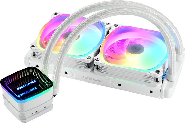 Actual product image Enermax AQUAFUSION ADV ARGB Snow White 240 AIO CPU Water Cooling Intel LGA1700 AM5 Ready,250W+ TDP