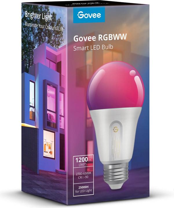 Produktbild Govee Smart Light Bulb (E27, 9 W, 1200 lm, 1 x, F)