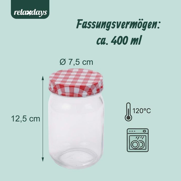 Actual product image Relaxdays Preserving jar set (0.40 l)