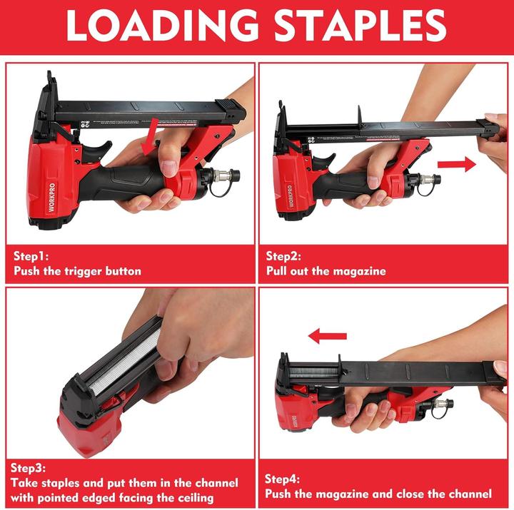 Actual product image Workpro Drucklufttacker ‎21GA/8016 (Tacker)