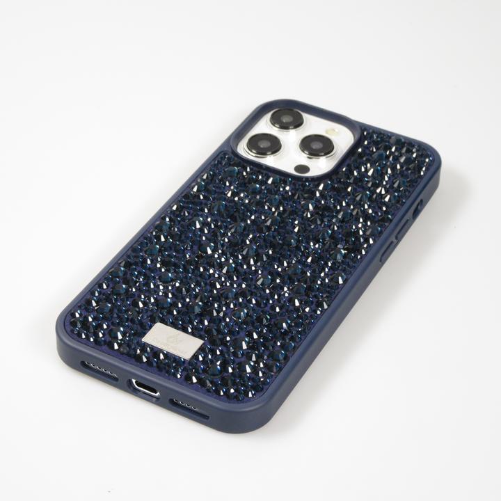 Produktbild PhoneLook Hülle Glitzer Diamant The Bling World Dunkelblau (Apple iPhone 15 Pro)
