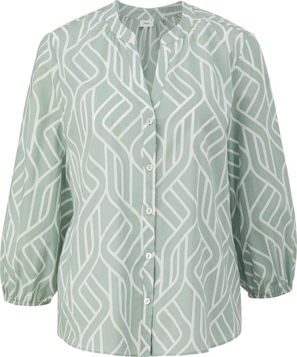 Immagine prodotto s.Oliver Baumwollbluse mit All-over-Print und Raffung (36)