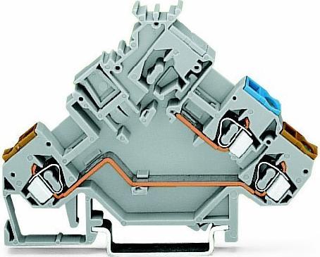 Wago Aktorenklemme 5 mm Zugfeder Belegung: L Grau 280-562 50 St. (Heizungsaktor)