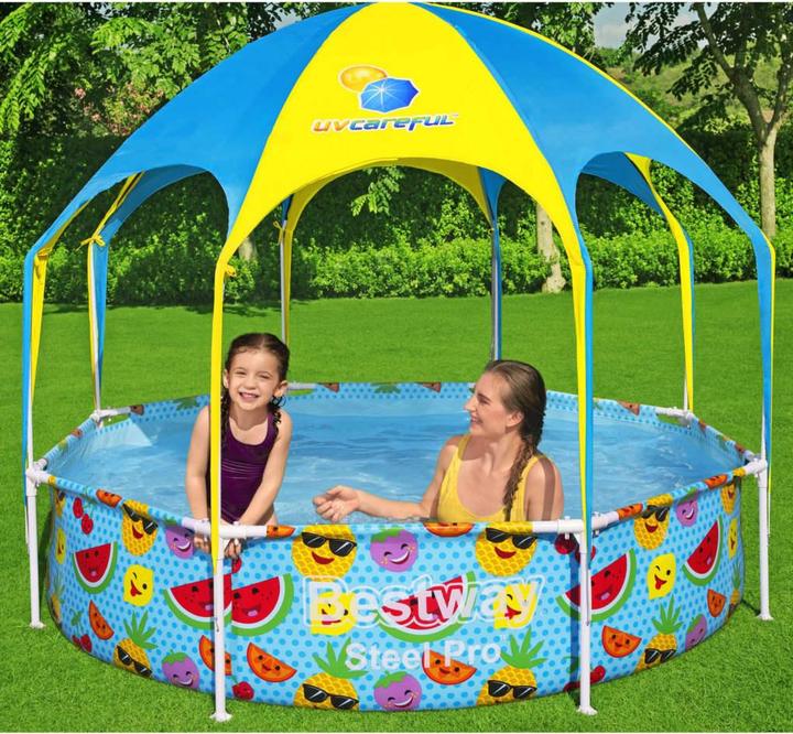 Actual product image Bestway Steel Pro Pool with UV sun protection