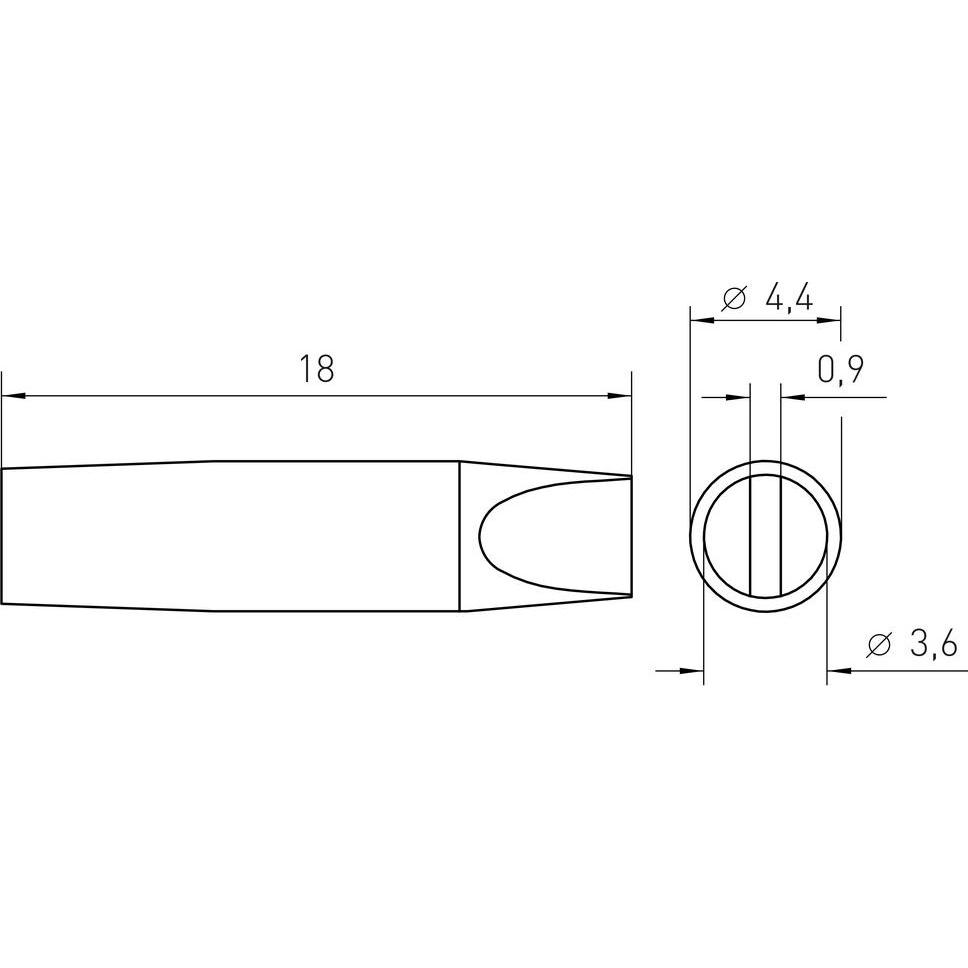 Thumbnail - Weller Erem Lötspitze Serie RTM, Meisselform, RTM 036 S/3,6 x 0,9 mm, gerade, Lötgerät Zubehör