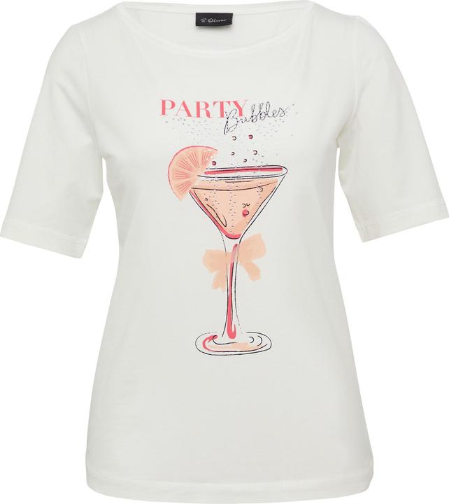 Immagine prodotto S.Oliver T-Shirt Jersey-T-Shirt mit Frontprint und Schmucksteinen (46)