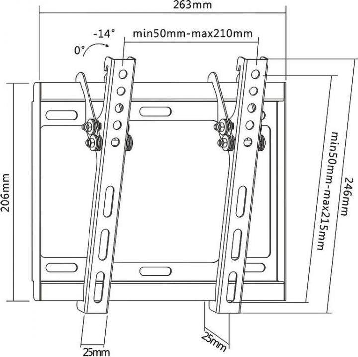 Produktbild Sbox PLB-3422T (Wand, 35 kg, 23" - 42")