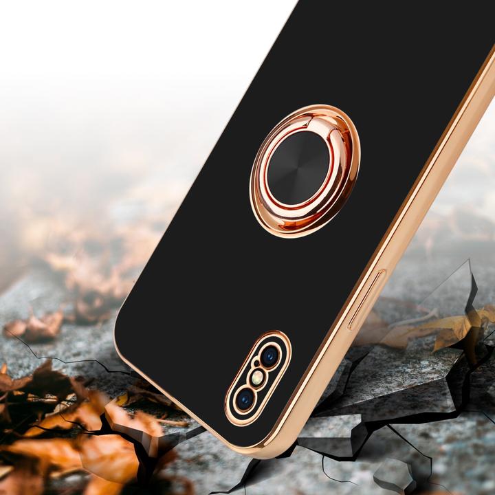 Actual product image Cadorabo Case for Apple iPhone XS MAX in TPU with camera protection and ring LM089 Style (Apple iPhone XS Max)