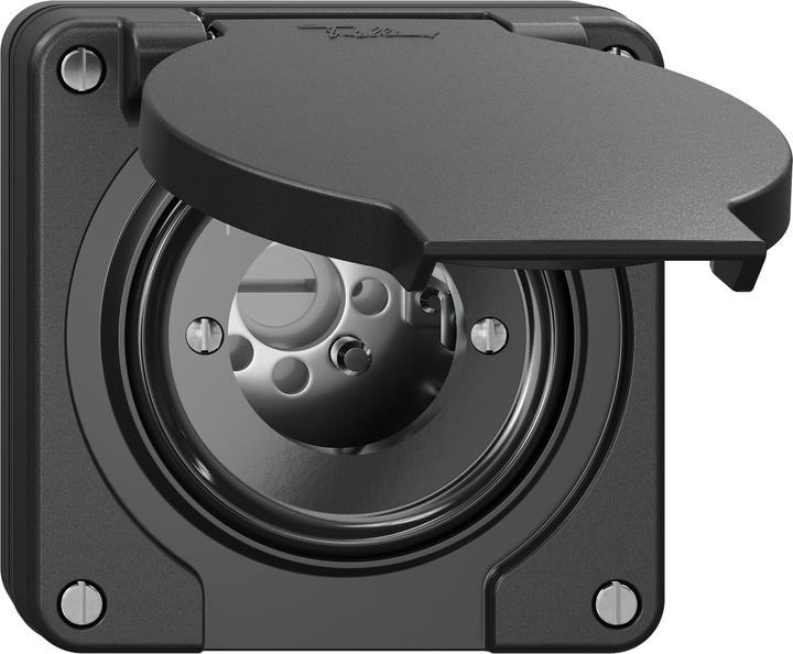 Feller Schwenktaster 1>0<2 o.Zyl. schwarz