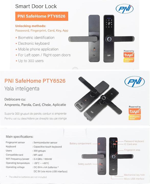 Produktbild PNI Tag Intelligente per Casa Sicura con Codice e Impronta Digitale (Elektronische Zahlenkombination, Fingerabdruck)