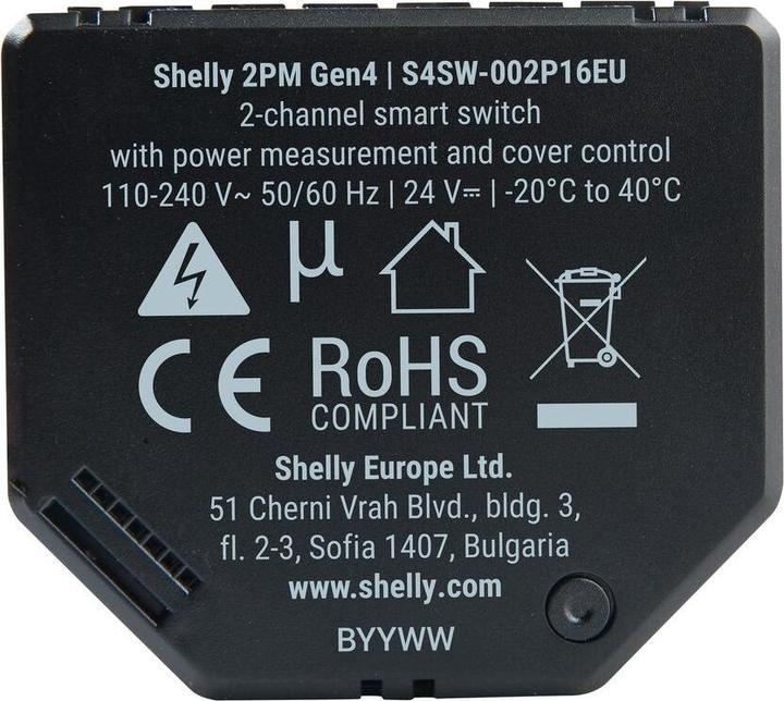 Image du produit Shelly 2PM Gen4 (Actionneur de commutation)