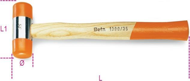 Beta Tools Marteau de maçon avec manche en bois 360g (BE 1390). (360 g)