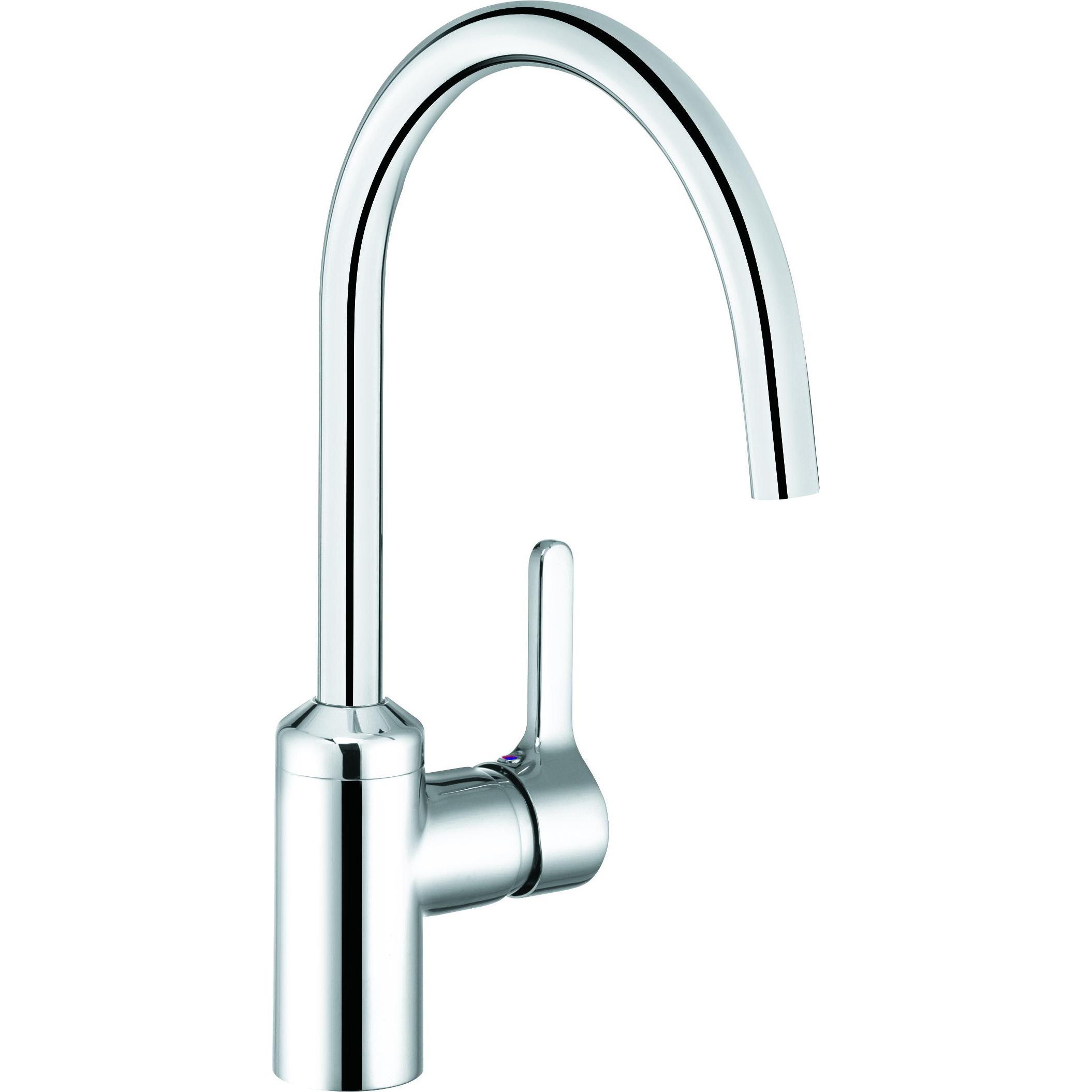 Kludi, Rubinetteria da cucina, BINGO STAR Mitigeur monocommandé d'évier à baïonnette, Eco, levier fermé, chrome, 428570578