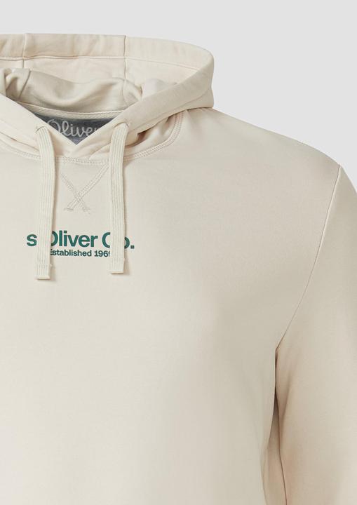 Produktbild s.Oliver Sweatshirt Kapuzenpullover aus Baumwollmix mit Label-Print (4XL)