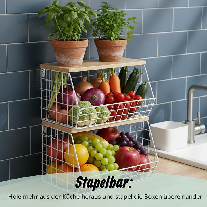 Produktbild Relaxdays Obstkorb Wandregal