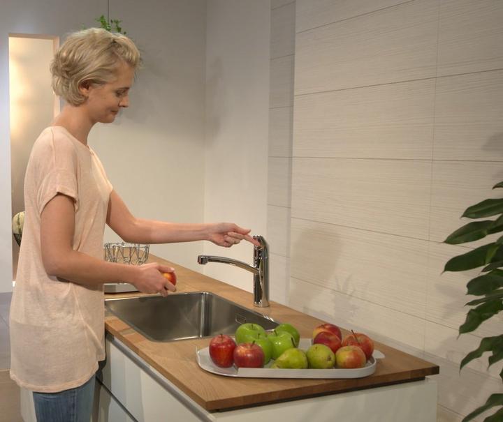 Actual product image hansgrohe Logis M31 single lever kitchen tap 160, CoolStart, water-saving, 1 spray mode