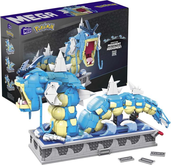 Actual product image Mega Construx Pokémon Motion Gyarados