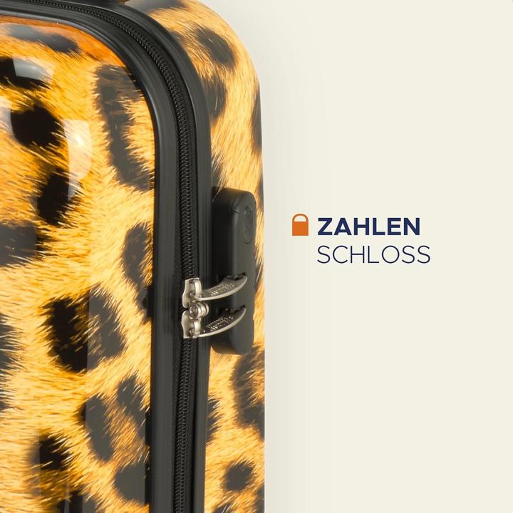 Actual product image Princess Traveler Animal Print - Travel suitcase â € “Leopard - Medium - 66cm - Double wheels (107 l)