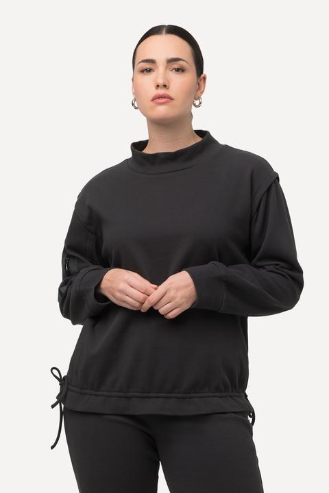 Produktbild Ulla Popken Sweatshirt, Rippstruktur, Saumband, Stehkragen, Langarm (46, 48)