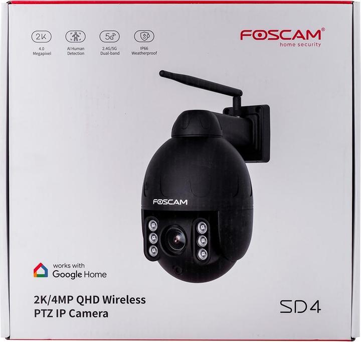Produktbild Foscam SD4-WB Dome IP-beveiligingscamera Buiten 2304 x 1536 Pixels Muur (2304 x 1536 Pixels)