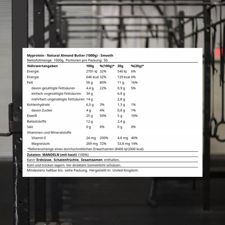 Image du produit MyProtein Beurre d'amande (boîte de 1000g) (1000 g)