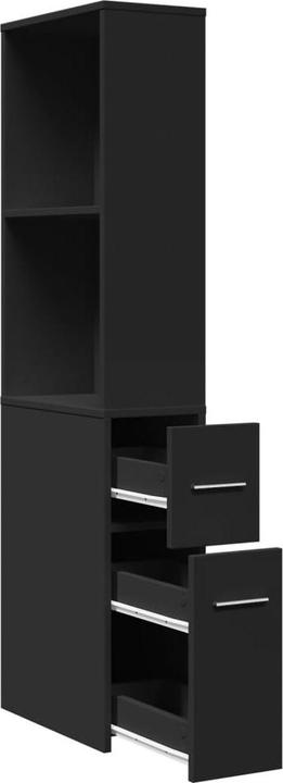 Image du produit vidaXL Armoire de salle de bain Étroite avec roulettes (22 x 41 x 135 cm)