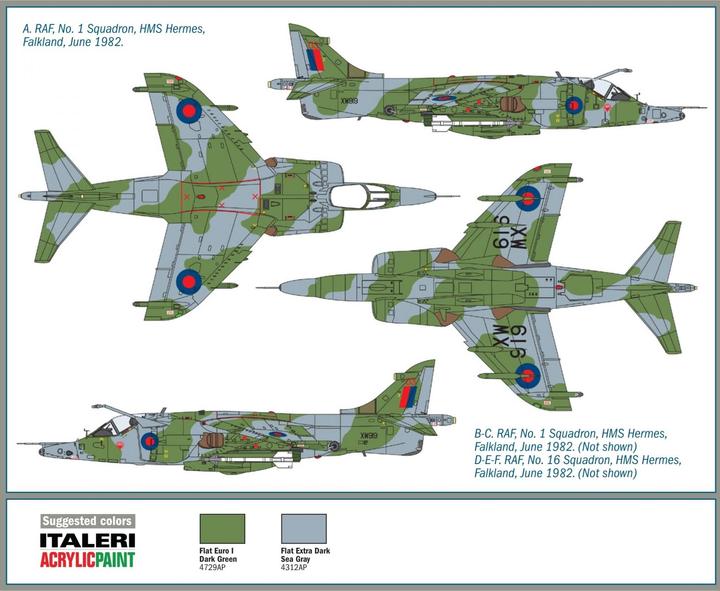 Image du produit Italeri 1:72 Harrier GR.3 Falklands War