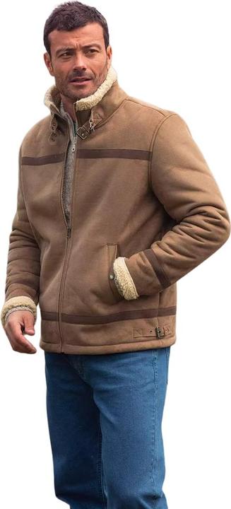 Immagine prodotto Atlas For Men Giacca imbottita da uomo in finta pelle scamosciata foderata in sherpa (3XL)