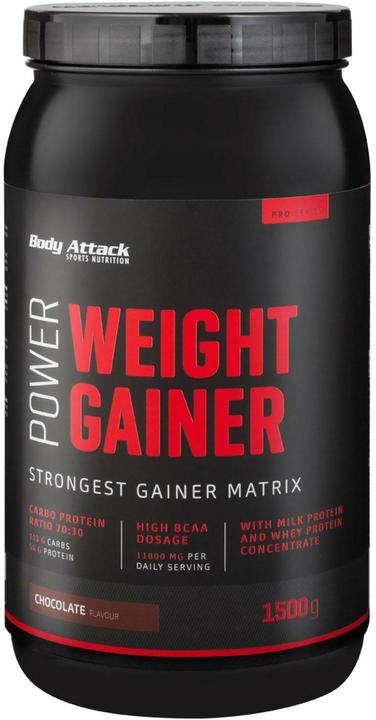 Produktbild Body Attack Power Weight Gainer (1500g Dose) (Schokolade, 1 x, 1500 g)