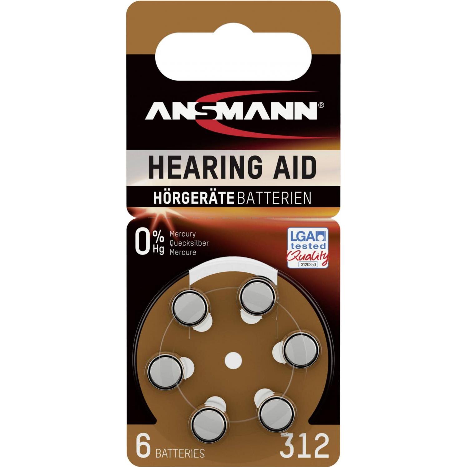 Ansmann PR41/312 (6 Stk., A312, 280 mAh) (5013233)
