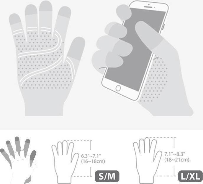 Produktbild Moshi Digits Touchscreen Gloves - Light Gray (S) (S, M)