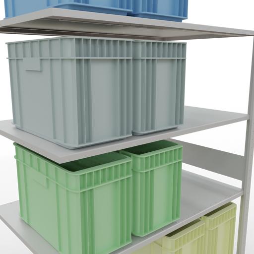 Actual product image Schulte Lagertechnik MULTIplus150 boltless add-on bay system with length bolts