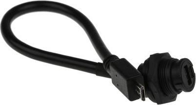 Image du produit RS PRO Micro USB-AB Plastic C2 Panel Jack Lock (0.20 m, USB 2.0)
