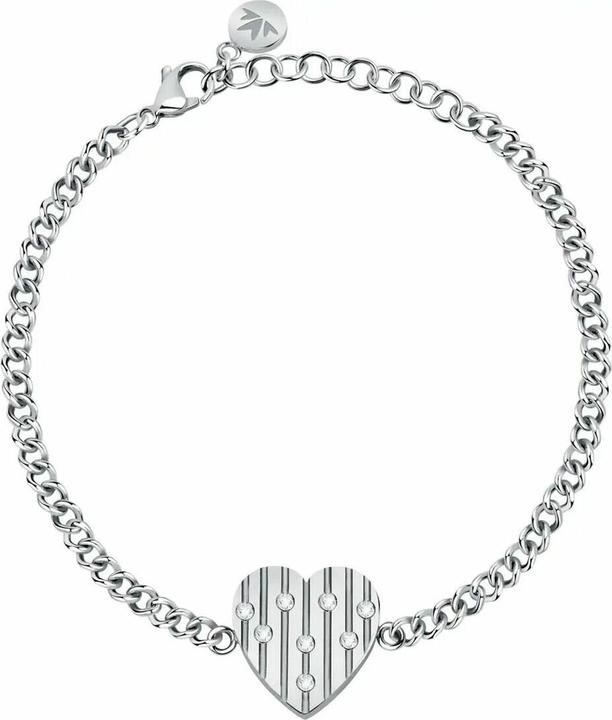 Actual product image Morellato Romantic steel bracelet with an Incanto SAVA10 heart (L)