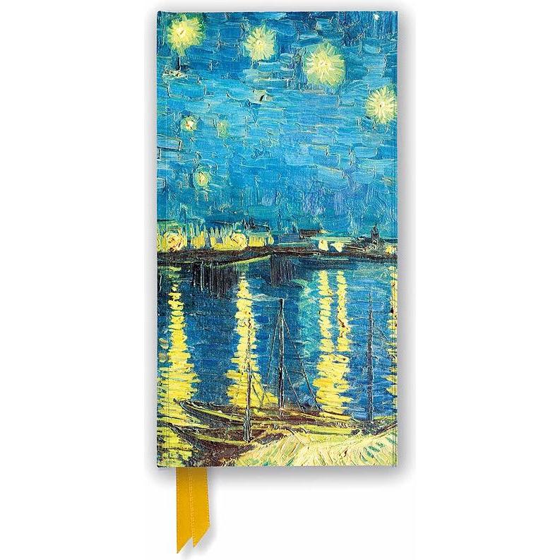 Browntrout Verlag, Heft + Block, Vincent van Gogh: Starry Night over the Rhone (Foiled Slimline Journal) (Liniert, Harte...