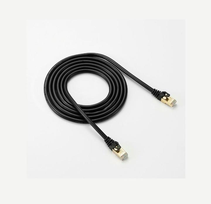 Image du produit D2 Diffusion C ble RJ45 droit couleur noir - 2m S/STP Cat 7 avec snagless et connecteurs en o (S/FTP, CAT7, 2 m)