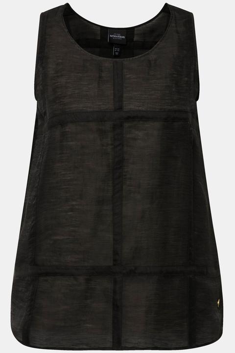 Actual product image Ulla Popken Quilted Linen Blend Tank (60)