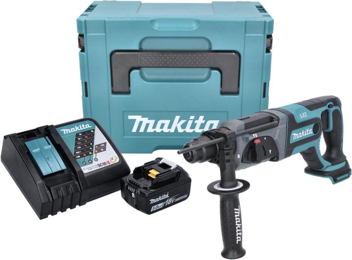 Produktbild Makita DHR 241 RT1J Akku Bohrhammer 18V 2,0 J SDS plus + 1x Akku 5,0 Ah + Ladegerät + Makpac (Akkubetrieb)