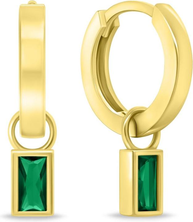 Produktbild Brilio Silver - Minimalist 2in1 round earrings with zircons EA840YG