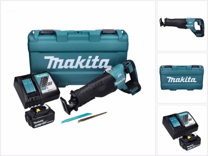 Actual product image Makita DJR 187 RF1K Battery Reciprocating Saw 18 V Brushless + 1x Battery 3.0 Ah + Charger + Case