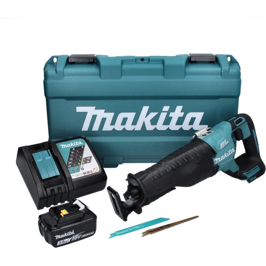 Makita, Säbelsäge, DJR 187 RF1K Akku Reciprosäge 18 V Brushless + 1x Akku 3,0 Ah + Ladegerät + Koffer