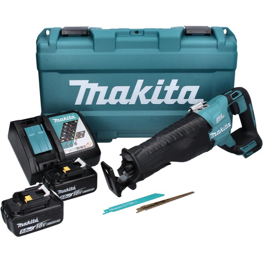 Thumbnail - Makita, Säbelsäge, DJR 187 RTK Akku Reciprosäge 18 V Brushless + 2x Akku 5,0 Ah + Ladegerät + Koffer