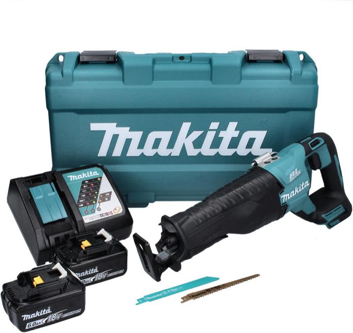 Produktbild Makita DJR 187 RGK Akku Reciprosäge 18 V Brushless + 2x Akku 6,0 Ah + Ladegerät + Koffer
