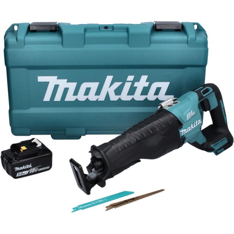 Thumbnail - Makita, Säbelsäge, DJR 187 T1K Akku Reciprosäge 18 V Brushless + 1x Akku 5,0 Ah + Koffer - ohne Ladegerät
