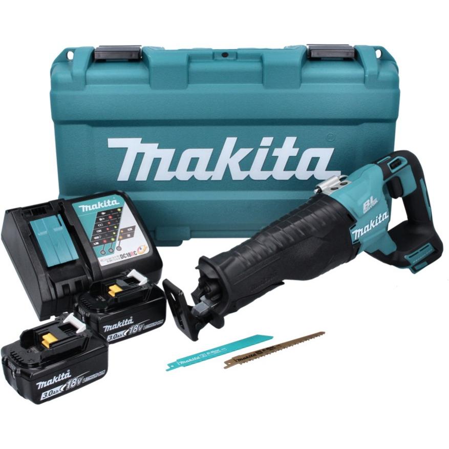 Thumbnail - Makita, Säbelsäge, DJR 187 RFK Akku Reciprosäge 18 V Brushless + 2x Akku 3,0 Ah + Ladegerät + Koffer